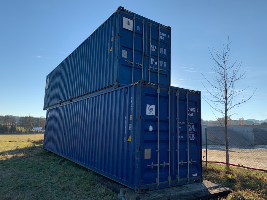 Lodní kontejner 40′ HC ve kvalitě IICL, barva modrá